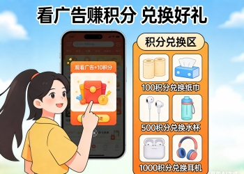 看广告激励积分兑换系统APP+PC管理后台多广告联盟支持