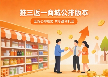 推三返一商城系统源码｜单线公排+合伙人独立线｜微信小...