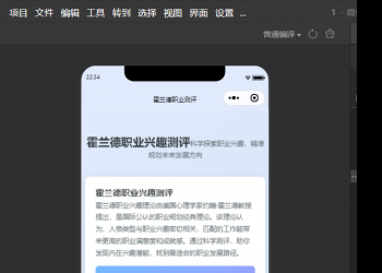 霍兰德职业测评高考志愿版抖音快手微信小程序手册