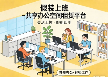假装上班 - 共享办公空间租赁平台 | 灵活工位日租月租H5源码