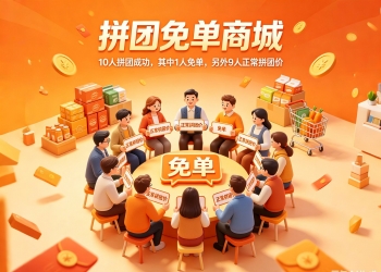 拼团免单商城系统源码 - 支持随机免单抽奖与社交裂变功...