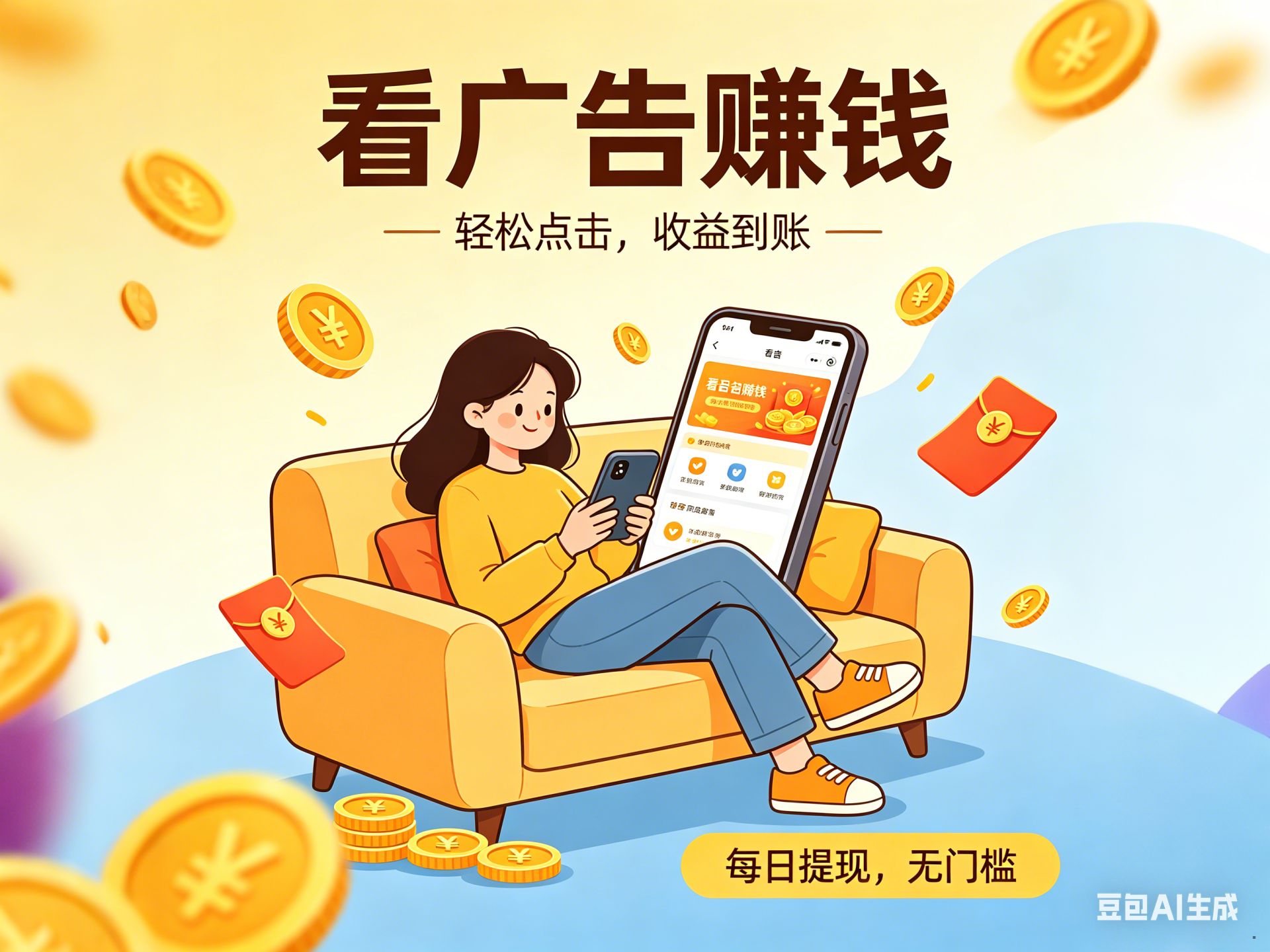 看广告赚钱平面插画广告 (1).jpg